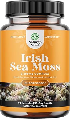 Capsules de mousse de mer d'irlande biologique et d'insectes la vessie avec un mélange