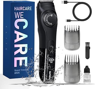 Tondeuse à barbe réglable superprint pour hommes, tondeuse à barbe électrique sans fil