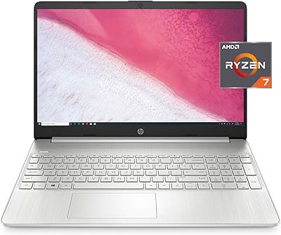 Ordinateur portable hd hp 15 pouces, amd ryzen 7 3700u, 8 go