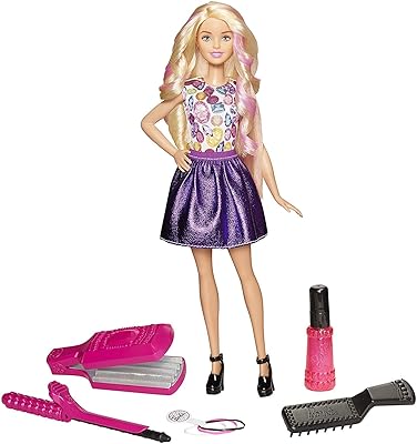 Barbie dwk49 poupée à sertir et à boucles diy mode et beauté, poupée