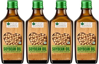 Bliss of earth 4x500ml huile de soja biologique pour la cuisson