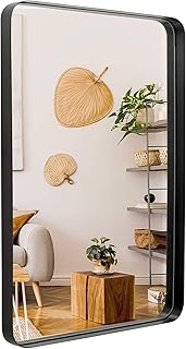 Miroir mural rectangulaire little kuku, miroir de salle de bain mural 24" x