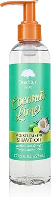 Huile de rasage hydratante bear tree hut, essentielle, noix de coco et citron