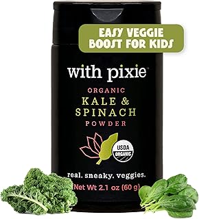 Avec de la poudre de légumes de chou frisé et d'épinards biologiques pixie