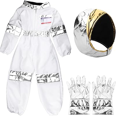 Costume d'astronaute pour enfants avec casque, ensemble de jeu de rôle, cadeaux d'anniversaire