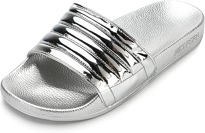 Pantoufles pour femmes été maison plage piscine sans lacet diapositives sandales plates pu