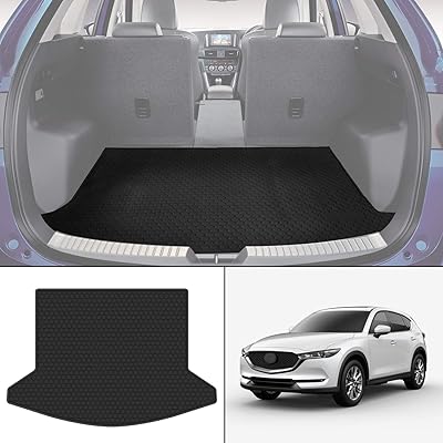 Tapis de sol arrière en caoutchouc noir biosp cargo liner pour mazda cx-5