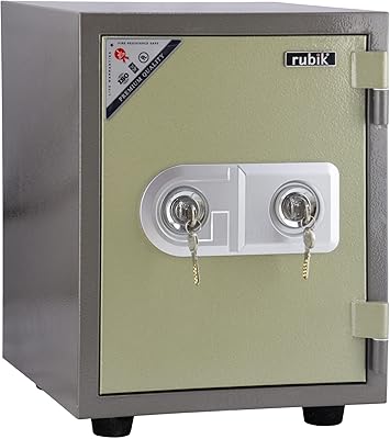Coffre-fort ignifuge avec serrures à double clé pour bureau à domicile, hôtel, armoire