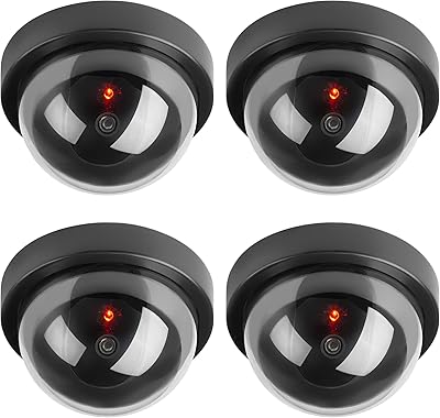 Caméra de vidéosurveillance faux dôme toroton avec lumière clignotante led, extérieure et intérieure