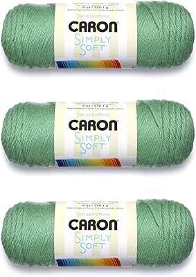 Fil caron simply soft sauge - 3 paquets 170g/6oz - acrylique - 4