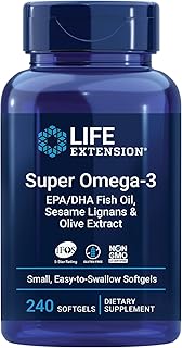 Life extension super omega-3 (huile de poisson) epa/dha avec coques de sésame et extrait d'olive, 240 gélules faciles à avaler. Diaytar Sénégal : Innovation digitale et prix attractifs
