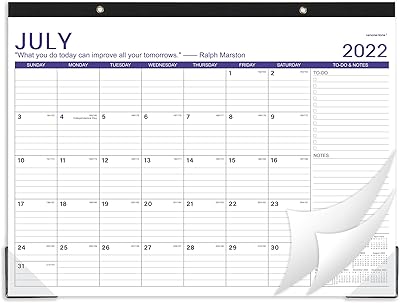 Calendrier de bureau 2022-2023 - grand calendrier de bureau de juillet 2022 à