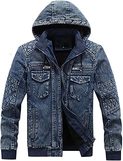 Pull à capuche veste en jean hommes automne hiver denim