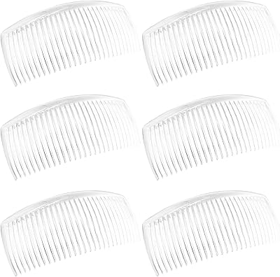 Paquet de 6 peignes à cheveux torsadés français, peignes à cheveux latéraux