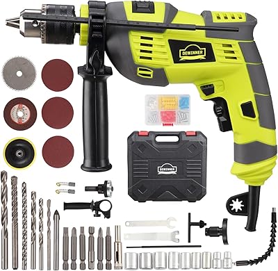 Perceuse à percussion électrique filaire 710 w, mandrin métallique 13 mm, 0-3300 tr/min