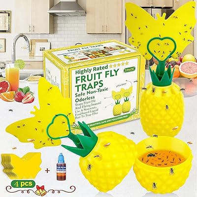 Piège à mouches à fruits d'intérieur, piège à moustiques anti-mouches avec autocollant jaune
