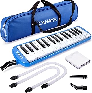 Kahaya melodica double mouth tube set de 2 piano melodicas design, 32 touches