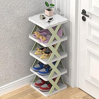 Étagère à chaussures rollini étagère multifonctionnelle organisateur de rangement empilable pour entrée