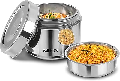 Récipient à collation tiffin en acier inoxydable milton, 800 ml, acier uni