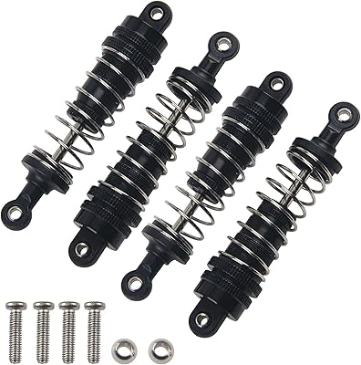 4pcs sharegoo rc amortisseur en métal compatible avec wltoys 144001 1 14