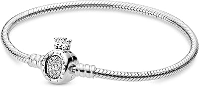 Bracelet en argent sterling avec fermoir en o en zircone cubique, métal, zircone