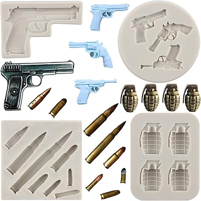 Moules en silicone pour pistolet tyolin à grenade moules fondant cupcakes sucre