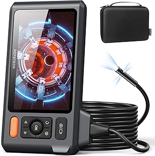 Caméra d'inspection endoscope à triple objectif depstech, caméra endoscopique à écran ips 5