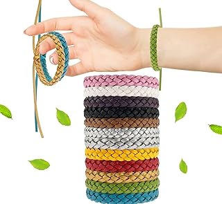 Bracelet anti-moustiques, paquet de 12, bracelets anti-insectes 100% naturels, ingrédients naturels pour adultes et enfants, protection extérieure jusqu'à 300 heures pour les sports et les activités de plein air. Diaytar Sénégal : Achetez plus, dépensez moins