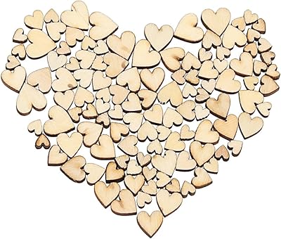 Décorations de cœurs en bois somajo, 200 pièces mini décorations de cœurs