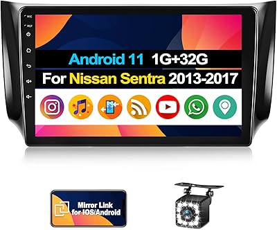 Autoradio android 11 pour nissan sentra 2013-2017, autoradio à écran tactile 10 pouces