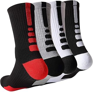Chaussettes de course de basket-ball pour hommes, chaussettes de compression en coton