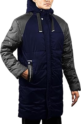 Veste longue doudoune looney down pour hommes, veste à capuche bulle pour hommes