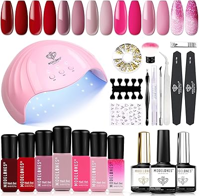 Kit de vernis à ongles gel modelones avec lampe à ongles 48 w