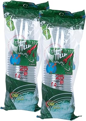 Fun promopack gobelet jetable en plastique transparent 8oz paquet de 50 idéal