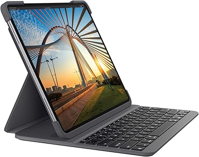 Étui pour clavier bluetooth rétroéclairé logitech slimfolio pro 12,9 pouces