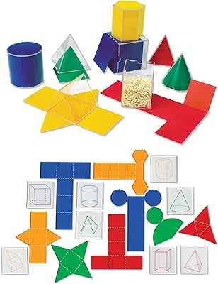 Ensemble de ressources d'apprentissage de géométrie pliable accessoires de cours de mathématiques concepts