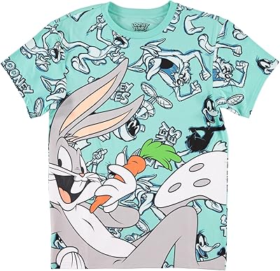 Chemise marvin vintage looney tunes pour hommes t-shirt imprimé intégral space jam