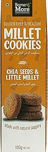 Biscuits au petit millet sans gluten avec graines de chia | collations saines et délicieuses pour les personnes coeliaques et sensibles au gluten | sans autres allergènes courants | paquet de 1 par some more. Diaytar Sénégal : Innovation, diversité et accessibilité