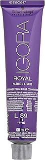 Schwarzkopf professional igora royal fashion lights crème colorante pour cheveux, rouge violet l-89