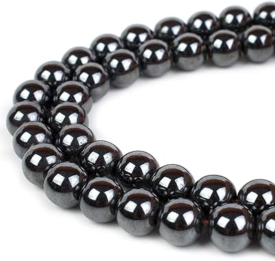 Perles d'hématite rvg de 10 mm, pierres précieuses rondes non magnétiques, fil