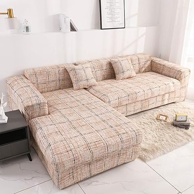 Housse de canapé en forme de l housses sectionnelles méridienne extensible