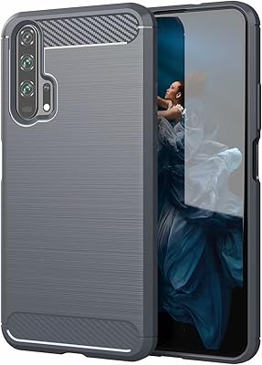 Coque huawei honor 20 pro fibre de carbone brossée texture ultra fine motif