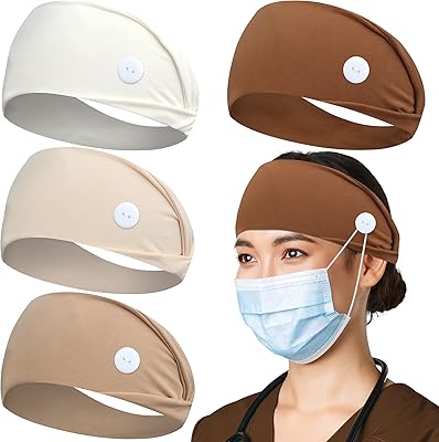 4 bandeaux avec boutons, cadeaux d'infirmière hogalife pour femmes - turban d'infirmière antidérapant, accessoires pour soins des cheveux et des oreilles - café au lait. Des milliers de références à découvrir sur Diaytar Sénégal