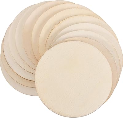 Boao 100 pack disque rond de 2 pouces découpes rondes en bois inachevé