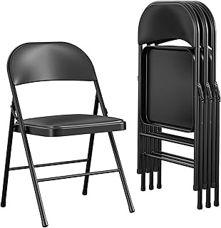 Chaise pliante en vinyle cosco noire (paquet de 4)