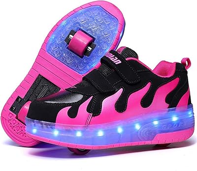 Ufatnzy cbs fashion roller sneakers pour enfants filles garçons chaussures de skate lumineuses