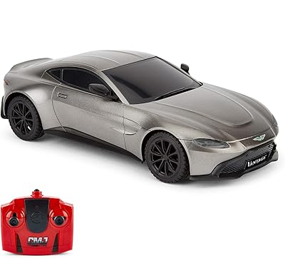 Cmjrc carstm aston martin rc vantage sous licence officielle. gris à l'échelle 1:24