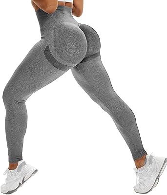 Leggings sans couture scrunch smile contour pour femmes, taille haute, volants, levage