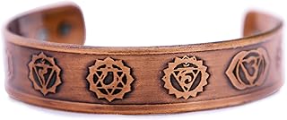 Bracelet magnétique en cuivre pour hommes et femmes avec 7 chakras pour la guérison