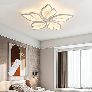Plafonnier moderne besayler, plafonnier led à intensité variable 60 w avec télécommande, 23,6"